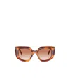 Prada Brown Gradient Irregular Ladies Sunglasses Pr 14zs 18r70e 50 In Multicolor
