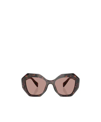 Prada Eyewear Butterfly Frame Sunglasses In Pink