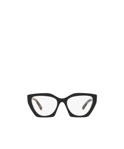 Prada Eyewear Cat-eye Frame Glasses In Black