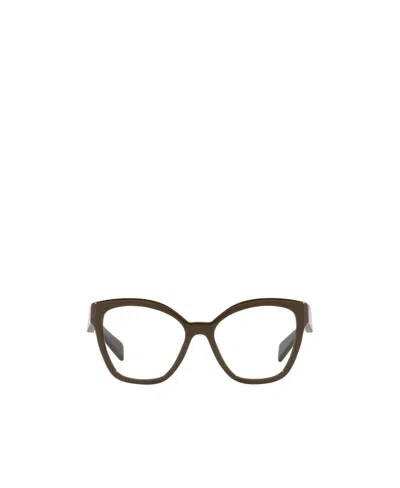 Prada Eyewear Cat-eye Frame Glasses In Brown