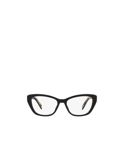 Prada Eyewear Cat-eye Frame Glasses In Black