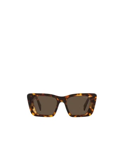 Prada Eyewear Cat-eye Frame Sunglasses In Brown