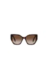 Prada Logo Tortoiseshell-frame Sunglasses In Black