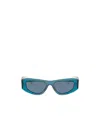 Prada 0pr B19s Angular Acetate Sunglasses In Blue