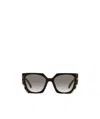 Prada Womens Black Pr 15ws Cat-eye Frame Acetate Sunglasses In Gray