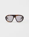 Prada Tortoiseshell Pilot-frame Sunglasses In Brown