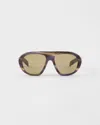 Prada Pr C05s 23g70g Laguna A Righe Glasses In Brown