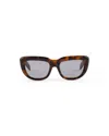 Prada 0pr D07s Oversized Rectangular Frame Tortoiseshell Sunglasses In Brown