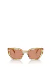 Prada Cat-eye Frame Sunglasses Sunglasses In Desert Tortoise