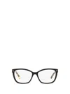 Prada 55mm Rectangular Optical Glasses In Black