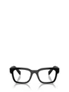 Prada Logo-print Square-frame Glasses In Black