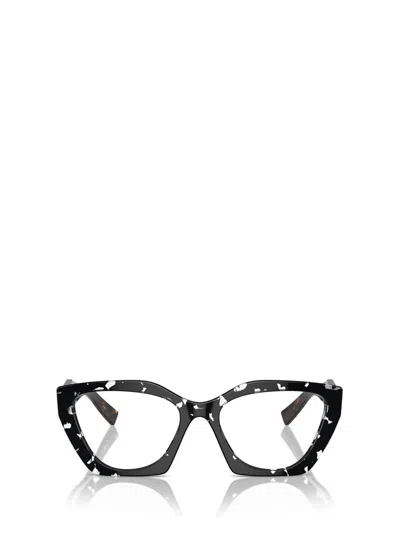 Prada Eyewear Eyeglasses In Black Crystal Tortoise