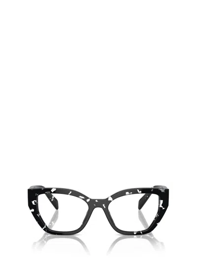Prada Eyewear Eyeglasses In Black Crystal Tortoise