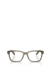 Prada 53mm Rectangular Optical Glasses In Brown