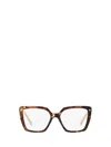 Prada 0pr 16zv Oversized Tortoiseshell Square Frame Eyeglasses In Brown