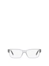 Prada 56mm Rectangular Optical Glasses In Crystal Grey