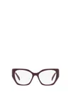Prada Geometric-frame Glasses In Garnet