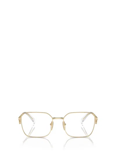 Prada 0pr A51v Geometric Metal Frame Gold Sunglasses