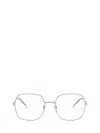 Prada 54mm Rectangle Optical Glasses In Gold