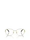 Prada Womens Gold Pr A50v Round-frame Metal Optical Glasses In Gold