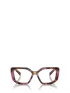 Prada Irregular-frame Glasses In Havana Cognac