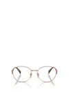 Prada Eyewear Round Frame Glasses In Gold