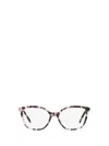 Prada Tortoiseshell Cat-eye Glasses In Pink Tortoise