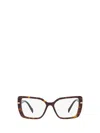 Prada 53mm Square Optical Glasses In Tortoise