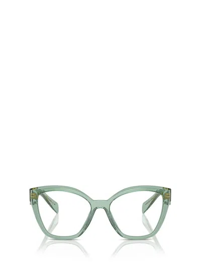Prada Eyewear Eyeglasses In Transparent Sage