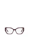 Prada Geometric-frame Glasses In Garnet