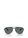 Prada Womens Black Pr A54s Pilot-frame Acetate Sunglasses In Matte Black