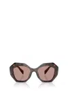 Prada 53mm Gradient Irregular Sunglasses In Root Tortoise
