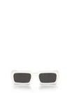 Prada Acetate Rectangular Sunglasses In White