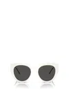 Prada Two-tone Acetate Cat-eye Sunglasses In White