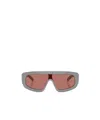 Prada Eyewear Geometric Frame Sunglasses In Brown