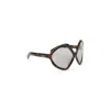 Prada Polygon-shaped Acetate Sunglasses In Black
