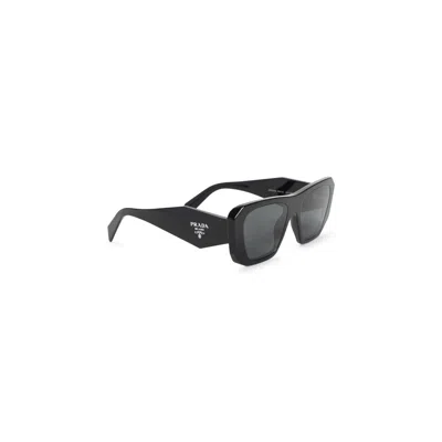Prada Bold Oversized Square Frame Acetate Sunglasses In Black