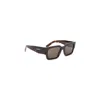 Prada Brown Symbole Acetate Sunglasses In Brown