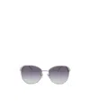 Prada Triangle Logo Round Metal Sunglasses In Gray