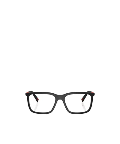 Prada Eyewear Linea Rossa Pillow Frame Glasses In Black