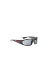 Prada Eyewear Linea Rossa Rectangle Frame Sunglasses In Black