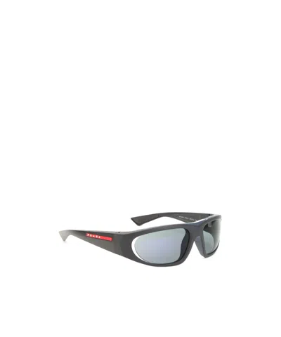 Prada Eyewear Linea Rossa Rectangle Frame Sunglasses In Black