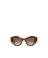 Prada Eyewear Logo-printed Angular-frame Sunglasses In Brown