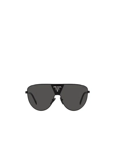 Prada Eyewear Rectangle Frame Sunglasses In Black