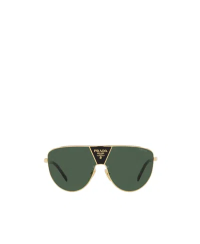 Prada Eyewear Mask Frame Sunglasses In Green