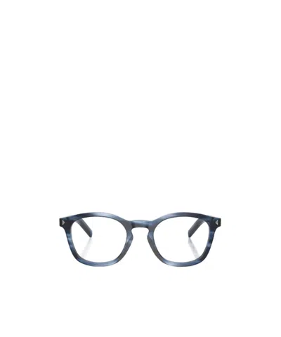 Prada Eyewear Oval Frame Glasses In Blue