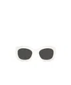 Prada Eyewear Oval Frame Sunglasses In Black