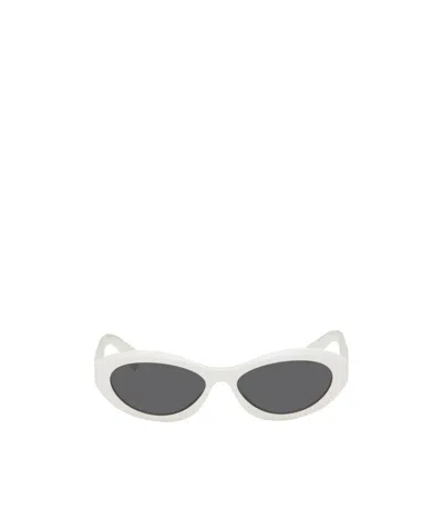 Prada Eyewear Oval-frame Sunglasses In White