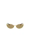 Prada Eyewear Oval Frame Sunglasses In Green