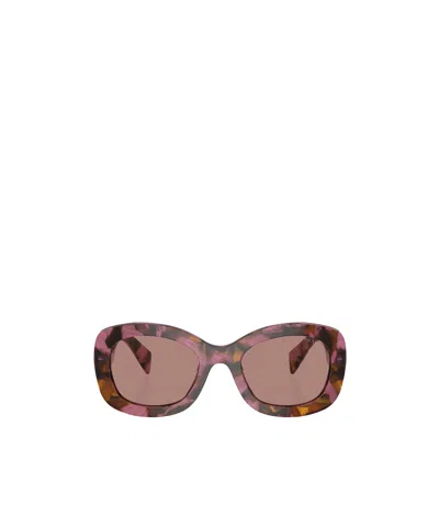 PRADA PRADA EYEWEAR OVAL FRAME SUNGLASSES